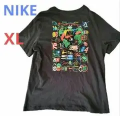 NIKE バックプリントTシャツ/黒/XL/中古