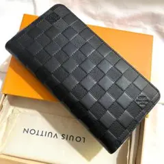 極美品Louis Vuitton ダミエ ブラック 長財布