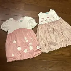 美品　激安トッカワンピース２枚セット　90 間違いない可愛さ❣️