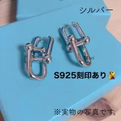 平野紫耀さん着用モデルです♪ ♡ハードウェア リンクピアス♡ シルバー