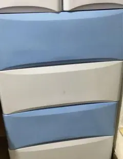 青とグレーの5段チェスト