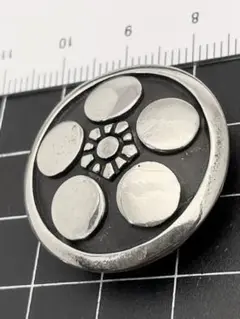 家紋コンチョ★丸に梅鉢★中サイズ★ジャーマンシルバー