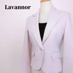 Lavannor　ラバノア　レース付シングルボタンジャケット　くすみピンク系　9