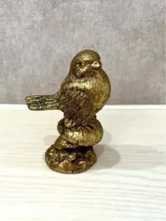 鳥の置物（小）ゴールドアンティーク風