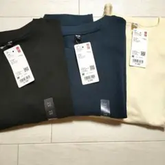 ユニクロ　UNIQLO　テクスチャージャージーT　Мサイズ 　3枚セット　新品