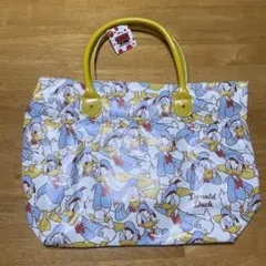 最終値下げ!! 〘 ドナルド〙ビニールトートバッグ 内ポケット・ファスナーあり