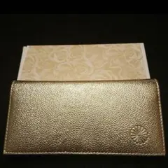 【希少】皇居 本革 長財布 ゴールド（皇居内の売店限定販売）　未使用品