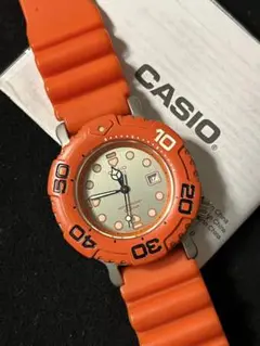 ★ ほぼ未使用 CASIO オレンジ スキューバタイプ ユニセックス 腕時計