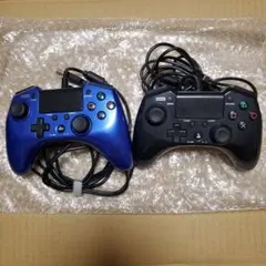 PS4コントローラー ホリパッドFPSプラス　ブルー ブラック 2個セット