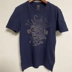 TOMMY HILFIGER ネイビー ライオンプリント Tシャツ Lサイズ