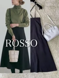 アーバンリサーチ ROSSO キャミサロペットフレアスカートワンピース定1.4万