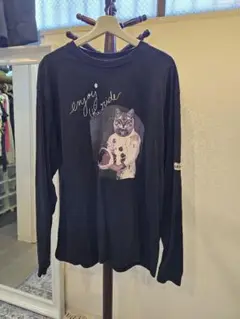 Desigual 宇宙猫プリント 綿100％ ロンＴ