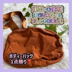 【新品・未使用】 【実用的✨】ブラウン ボディバッグ・ウエストポーチ