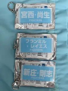 日ハム 宮西尚生 レイエス 新庄剛志 父の日 ライトブルー キーホルダー