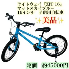 【手渡し希望】RITEWAY 『ZIT 16』 マットスカイブルー ライトウェイの軽量キッズバイク ジット16 スカイブルー入荷