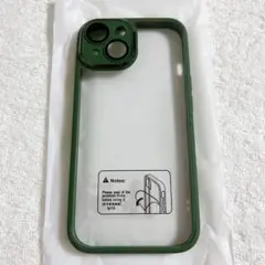 新品★ iPhone15 ケース クリア シリコン グリーン カメラカバー