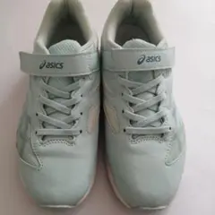 美品asics レーザービームライトブルー スニーカー