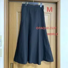 新品❤️オペークドットクリップ　マーメイドロングスカート　フレアスカート黒Mタグ付