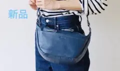 【新品】Dakota 牛革ショルダーバッグ　ネイビー