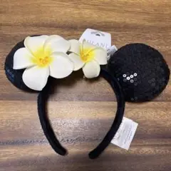 AULANI 限定　耳型カチューシャ 黒 フラワー