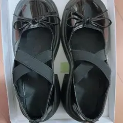 nugu リボン厚底シューズ