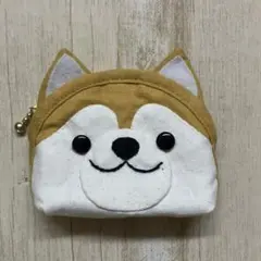 茶柴犬ミニポーチ Lサイズ