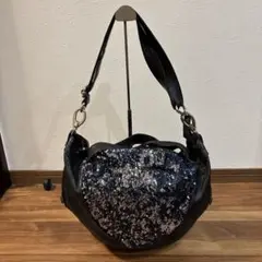 【美品】alchimia レザー 本革 2way ショルダーバッグ スパンコール