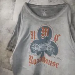 半袖TシャツUSA古着ビッグオーバーサイズグレー2XL　A13,85