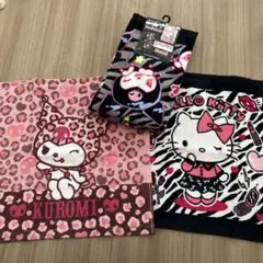 しまむら クロミ＆キティ ハンドタオル クロミちゃんフェイスタオル各1枚ずつ