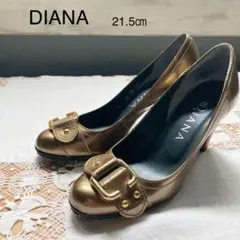 DIANA ダイアナ【21.5㎝】ゴールドパンプス