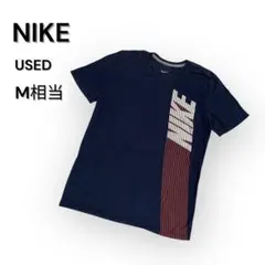 ナイキ　NIKE ネイビー Tシャツ M相当　ビッグロゴ