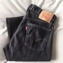【丈長め】Levi's 514 先染め ブラックデニム 古着 W32 L34