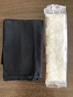 黒布 白レース　セット