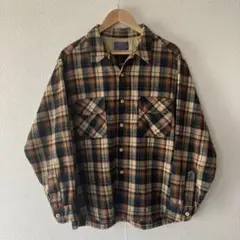 70s USA製　PENDLETON ボードシャツ　ウールシャツ　XL