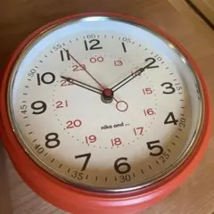 niko and ... 壁時計 オレンジ Φ230mm