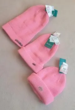 ROXY 3WAY タグ付 未使用 ピンク ニット帽 レディース Fサイズ 1個