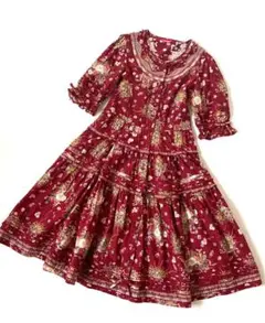 PINK HOUSE レッドコテージチャーム柄パッチワークワンピース
