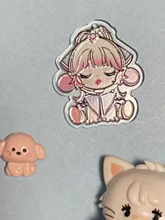 アクリルチャーム キャラクター ピンク