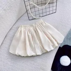 バルーンスカート クリーム色・白・黒 3色展開