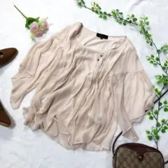 UNTITLED チュニック 2 シアー ベージュ 上品 高級 ワールド