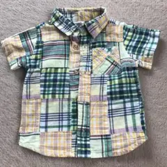 半袖シャツ チェックシャツ 90