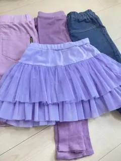 120サイズ女の子ボトムスセット　BEE　レギンス　フリルスカート