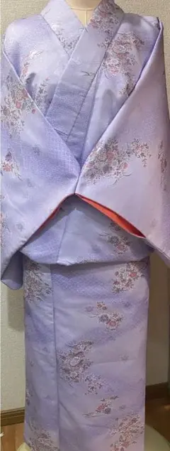 商品番号504 薄紫色のグラデーション 小紋 袷 古典柄 単品♪
