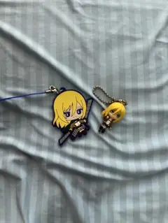 進撃の巨人 クリスタ ヒストリア ストラップ＆キーホルダー2個セット