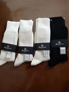 4足♬アクアスキュータム♬Aquascutum 和紙糸ソックス 25~27cm