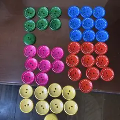 カラフル木製ボタンセット