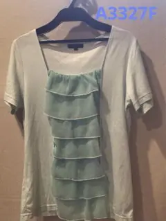 m.f. editorial★フリル付き半袖チュニック★A3327F