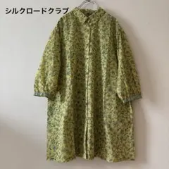 シルクロードクラブ 花柄 コットン ブラウス チュニック風