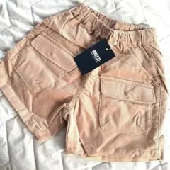【新品未使用】ブリーズ ハーフパンツ コーデュロイ シンプル ベージュ 100
