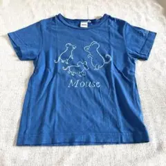 SHIPS 青 マウス Tシャツ